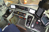 Cabina di guida della FFS Re 4/4 II 11303 con Teloc E